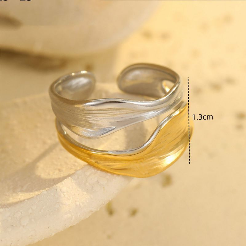 Разомкнутое кольцо из стали с волнообразным краем CJL83487