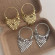 Серьги кольца с подвесками из металлической сетки CJL14707 Серьги кольца с подвесками из металлической сетки CJL14707