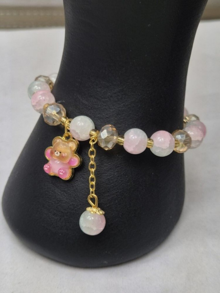 Браслет перламутровое сияние с розовой подвеской J11049CJJ