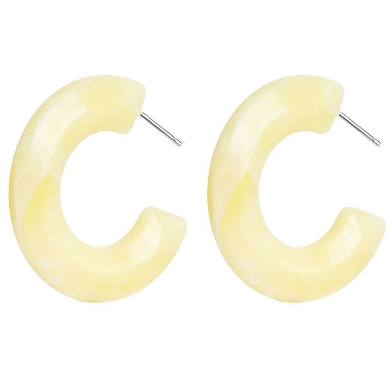 Яркие акриловые серьги-кольца в форме звеньев цепи M94999