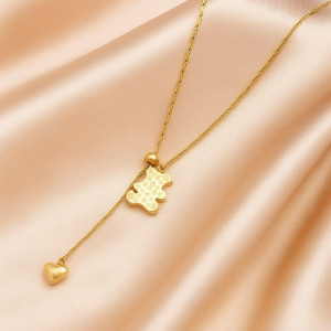 Колье медицинская сталь с напылением золотом J10946CJJ Колье медицинская сталь с напылением золотом J10946CJJ