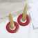 Чёрные серьги из смолы с кругом ASUZ49607