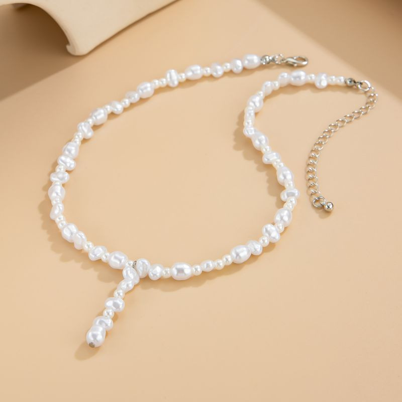 Длинное колье из барочного жемчуга в стиле лариат CJM15293 Длинное колье из барочного жемчуга в стиле лариат CJM15293