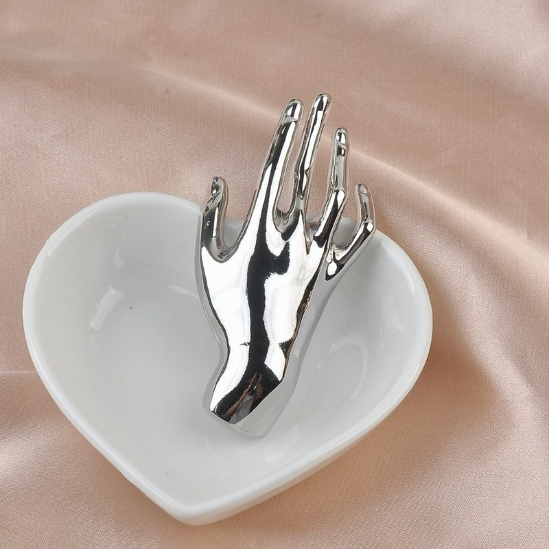 Брошь ювелирный сплав рука J11790CJJ