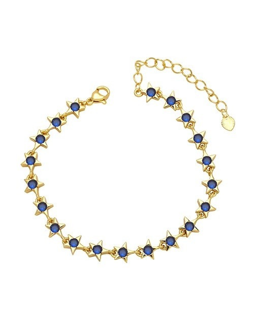 Браслет с цветочными звеньями и яркими кристаллами R42730 Браслет с цветочными звеньями и яркими кристаллами R42730