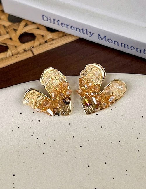 Серьги-пусеты «Золотое сердце» Z53149