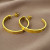 Тонкие золотистые серьги-кольца 1J12051CJJ