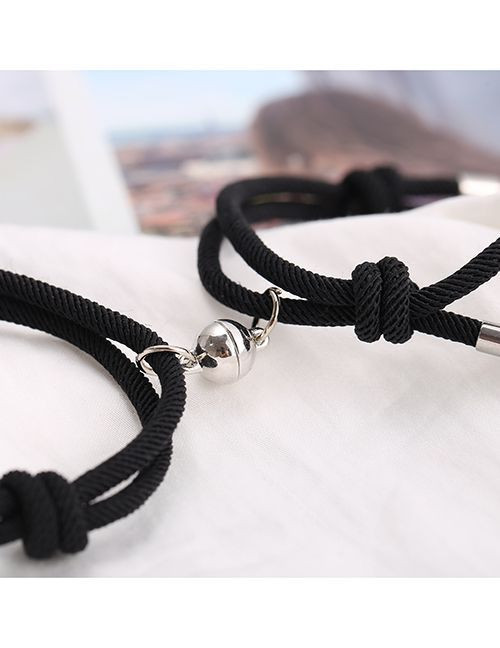 Парные браслеты лаконичное притяжение в монохроме V39324