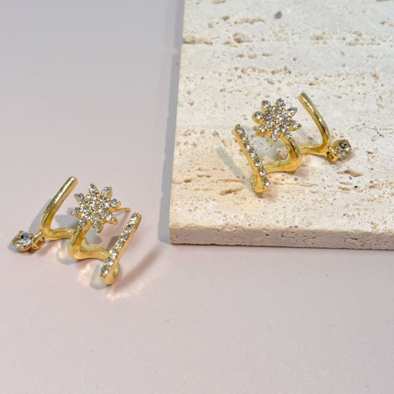 Дизайнерские серьги-джекеты сияющие звезды CJQ12403