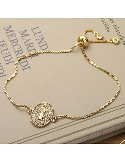 Браслет-нить с овальным медальоном Z38136