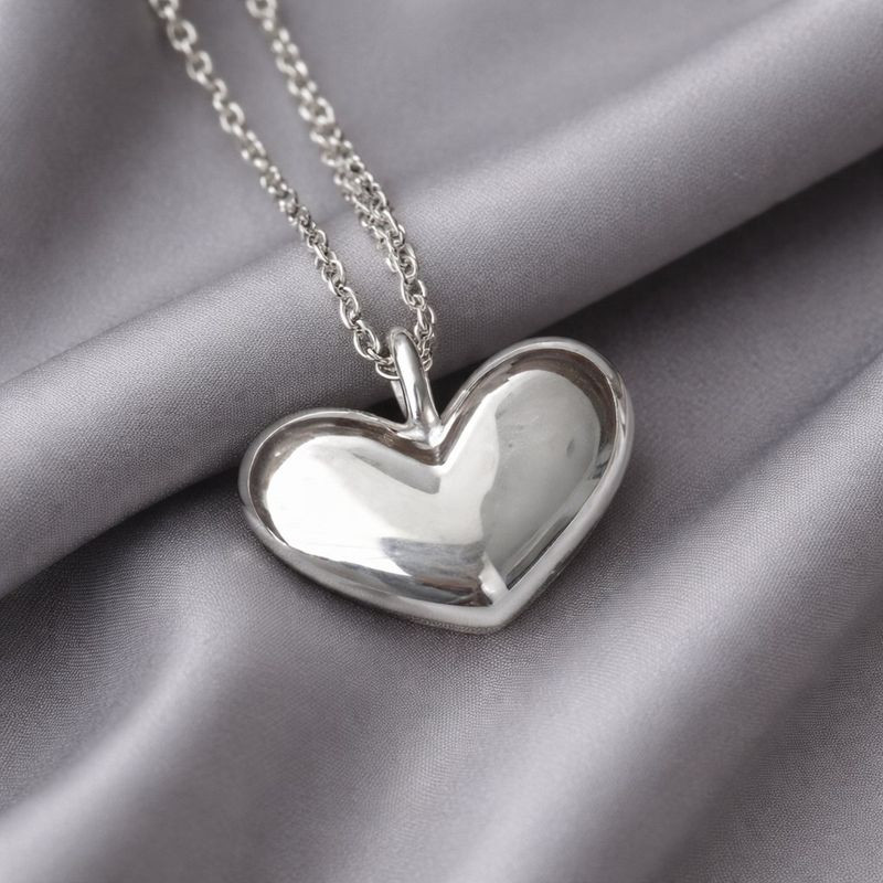 Цепочка с кулоном сердце ювелирный сплав 1J12392_1CJJ