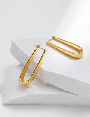 Удлиненные серьги-конго овальной формы Z67829 Удлиненные серьги-конго овальной формы Z67829