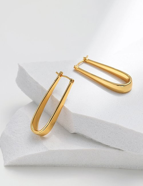 Удлиненные серьги-конго овальной формы Z67829