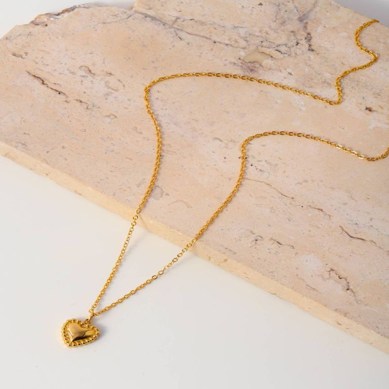 Золотистая цепочка с подвеской сердце CJL32385 Золотистая цепочка с подвеской сердце CJL32385