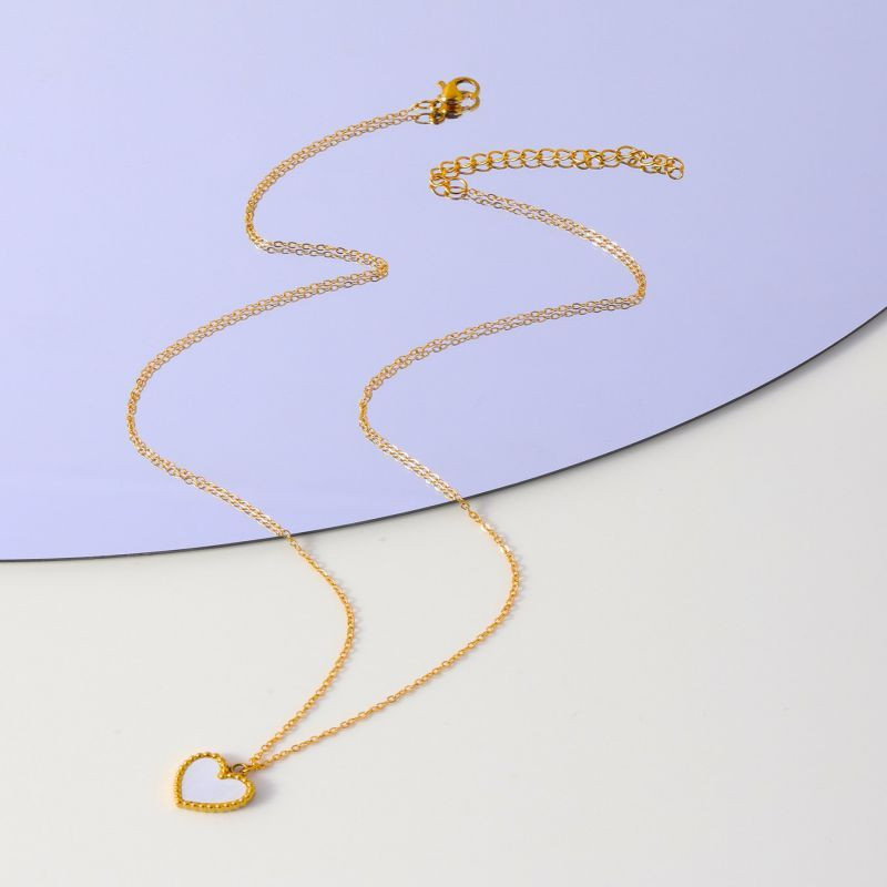 Золотистая цепочка с подвеской сердце CJL32385 Золотистая цепочка с подвеской сердце CJL32385