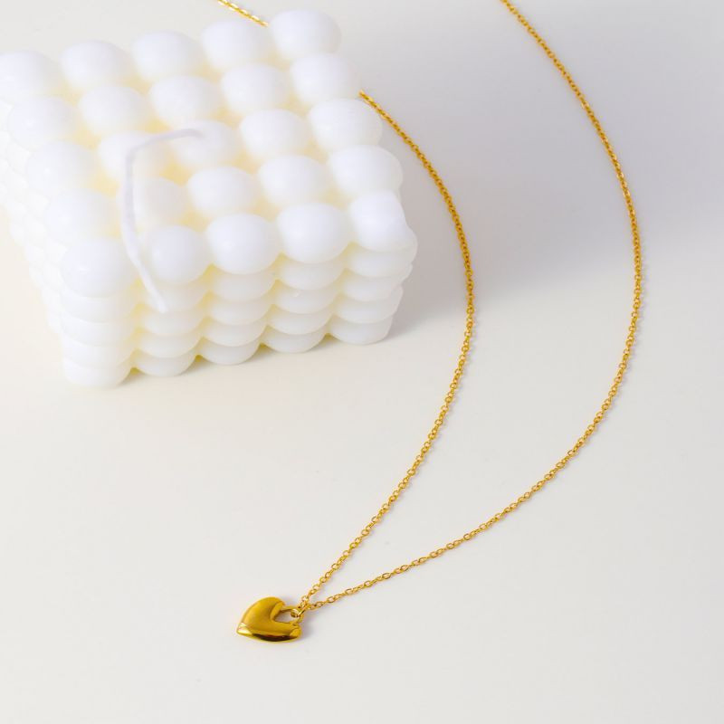 Золотистая цепочка с подвеской сердце CJL32385 Золотистая цепочка с подвеской сердце CJL32385