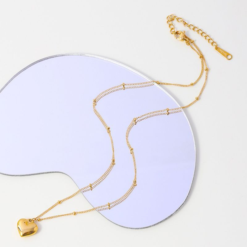 Золотистая цепочка с подвеской сердце CJL32385 Золотистая цепочка с подвеской сердце CJL32385