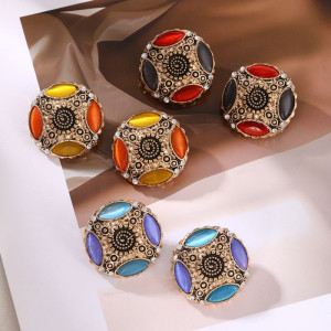 Винтажные серьги-пусеты в этническом стиле CJP64101