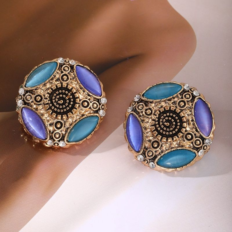 Винтажные серьги-пусеты в этническом стиле CJP64101