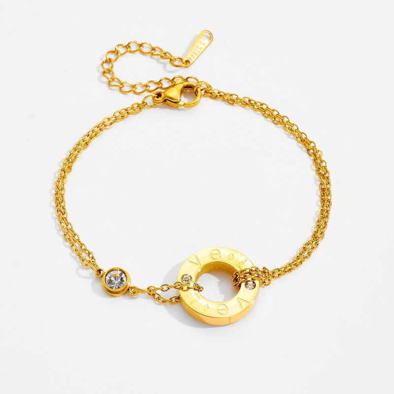 Браслет-нить с двойным кольцом и кристаллами 1J12052CJJ Браслет-нить с двойным кольцом и кристаллами 1J12052CJJ