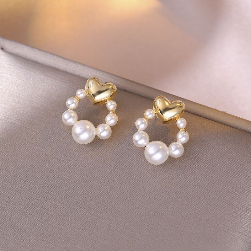 Серьги гвоздики ювелирный сплав с жемчугом 1J12095CJJ