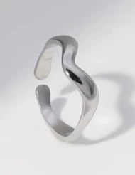Стальное кольцо зигзаг J10105(CJJ)