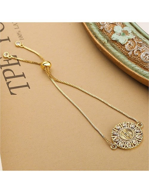 Браслет-нить с круглым декоративным элементом Z38137