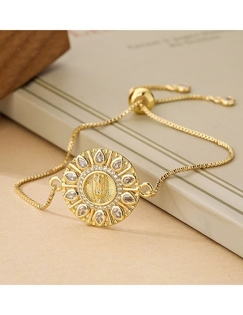 Браслет-нить с круглым декоративным элементом Z38137