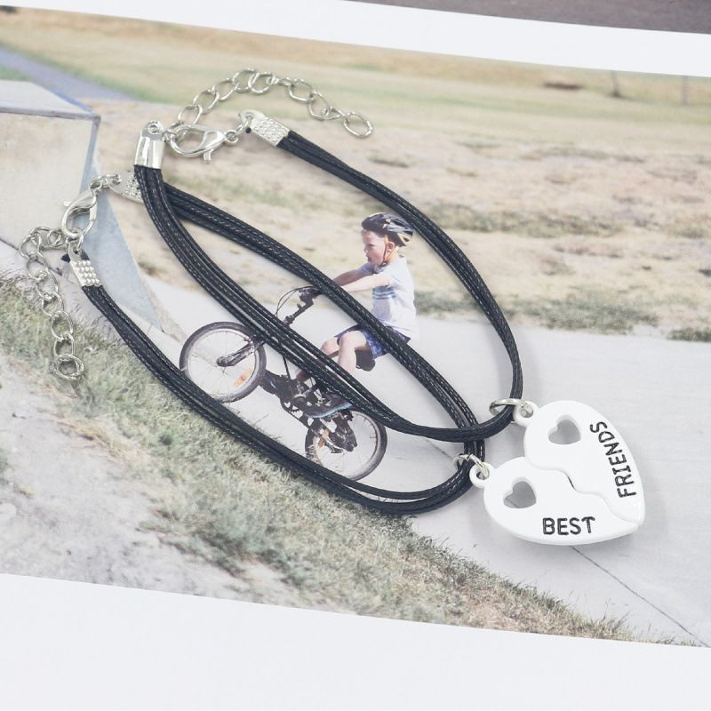 Парные браслеты бесконечное пламя с красным сердцем