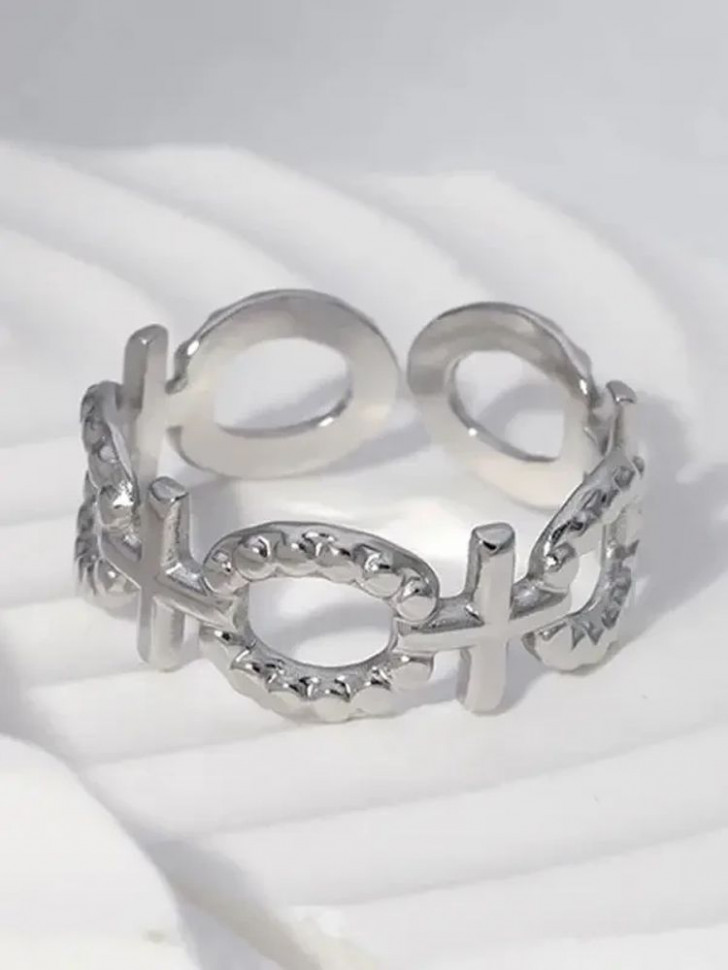 Кольцо стальное женский знак J10187CJJ Кольцо стальное женский знак J10187CJJ