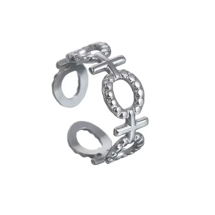 Кольцо стальное женский знак J10187CJJ