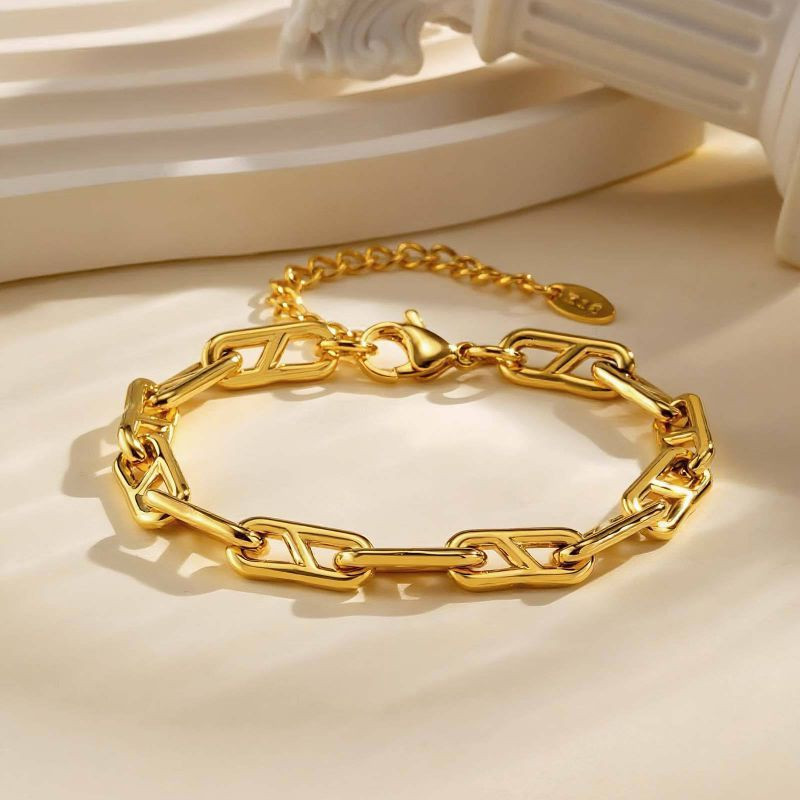 Браслет-цепочка классического плетения с блеском CJQ18745