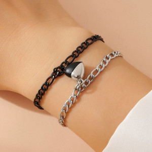 Парные браслеты вечная связь с магнитным сердцем