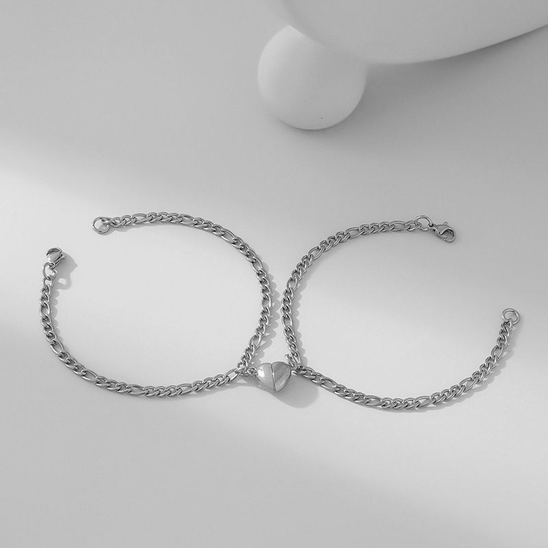 Парные браслеты вечная связь с магнитным сердцем