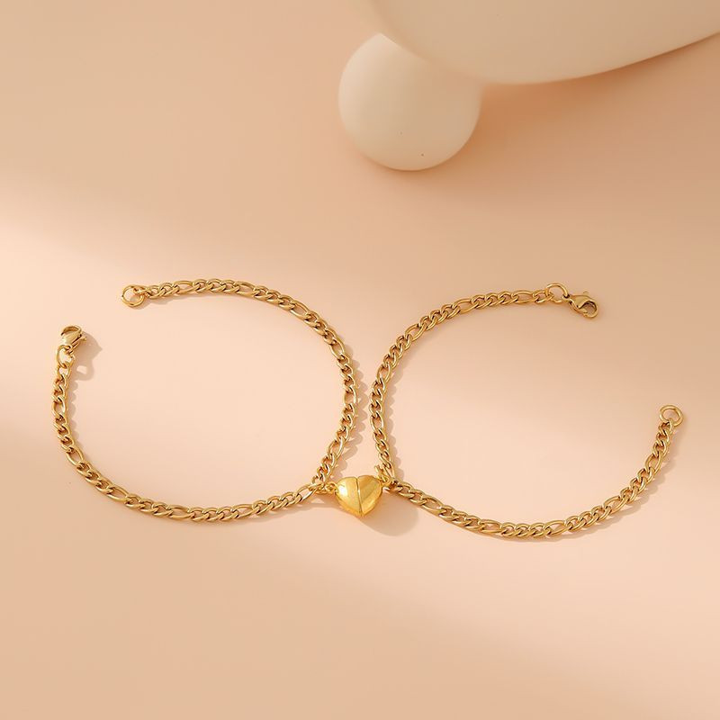 Парные браслеты вечная связь с магнитным сердцем