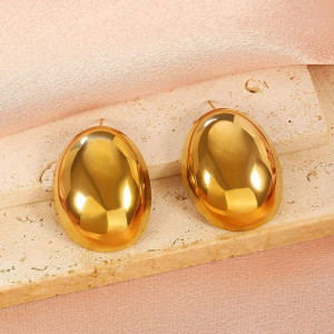 Золотистые серьги-пусеты Капли CJD62462 Золотистые серьги-пусеты Капли CJD62462