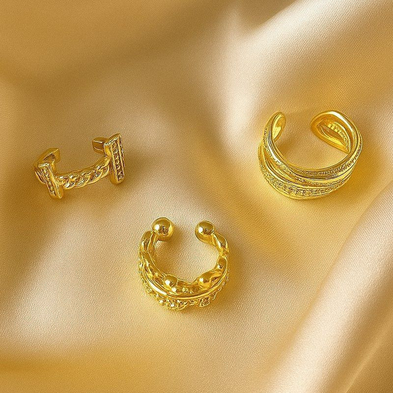 Кафф (комплект) медь с напылением золотом J11002CJJ Кафф (комплект) медь с напылением золотом J11002CJJ