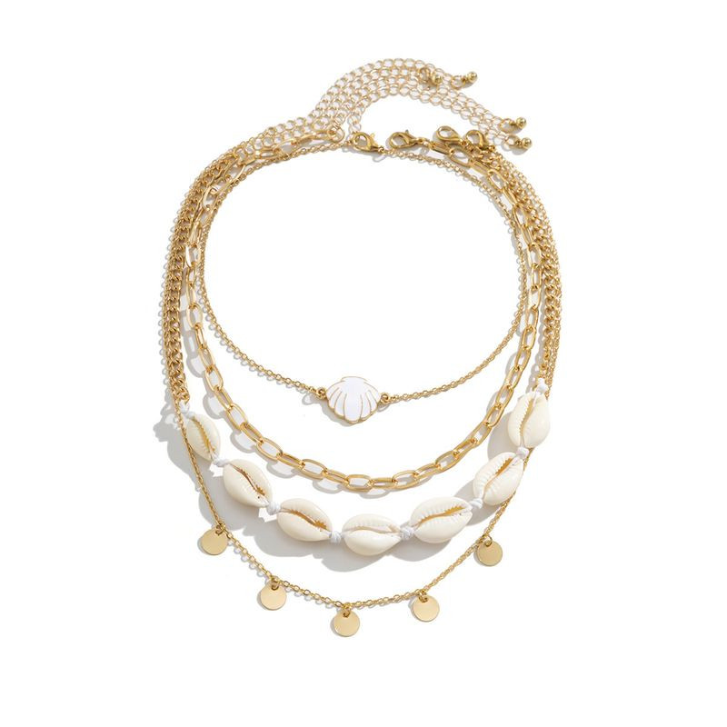 Мульти-цепочка ювелирный сплав с ракушками 1J11848CJJ Мульти-цепочка ювелирный сплав с ракушками 1J11848CJJ