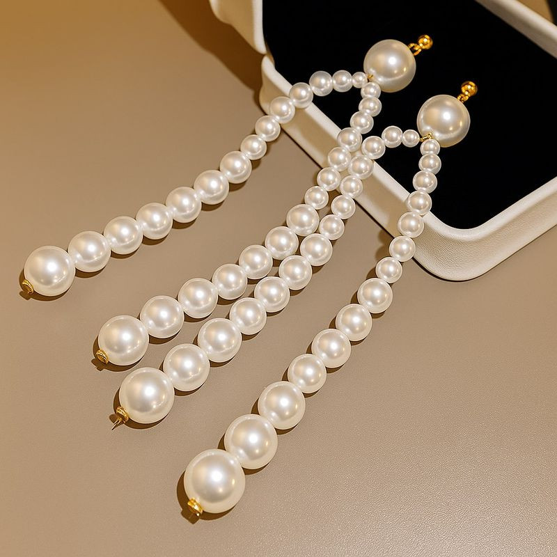 Длинные серьги-пусеты с жемчужными гроздьями 1J12097CJJ Длинные серьги-пусеты с жемчужными гроздьями 1J12097CJJ