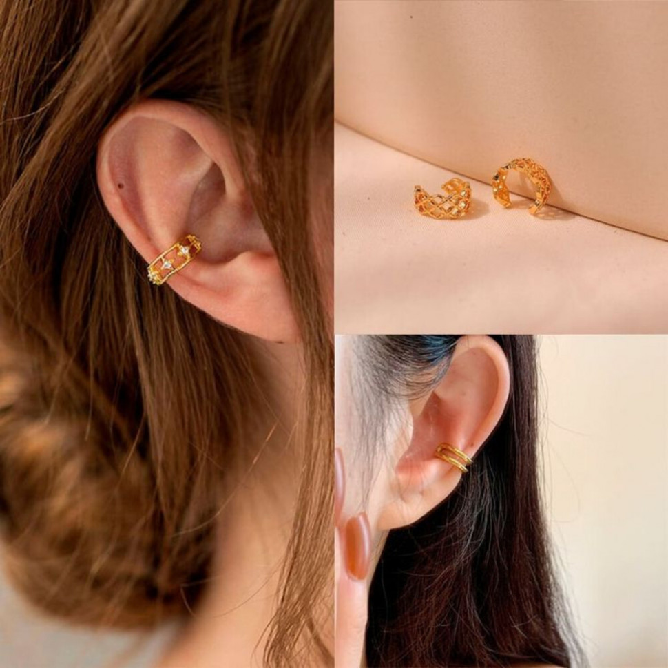 Кафф (комплект) медь с напылением золотом J11003CJJ Кафф (комплект) медь с напылением золотом J11003CJJ