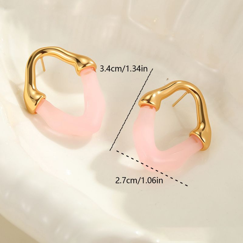 Серьги-кольца Геометрические с акрилом CJR63505 Серьги-кольца Геометрические с акрилом CJR63505