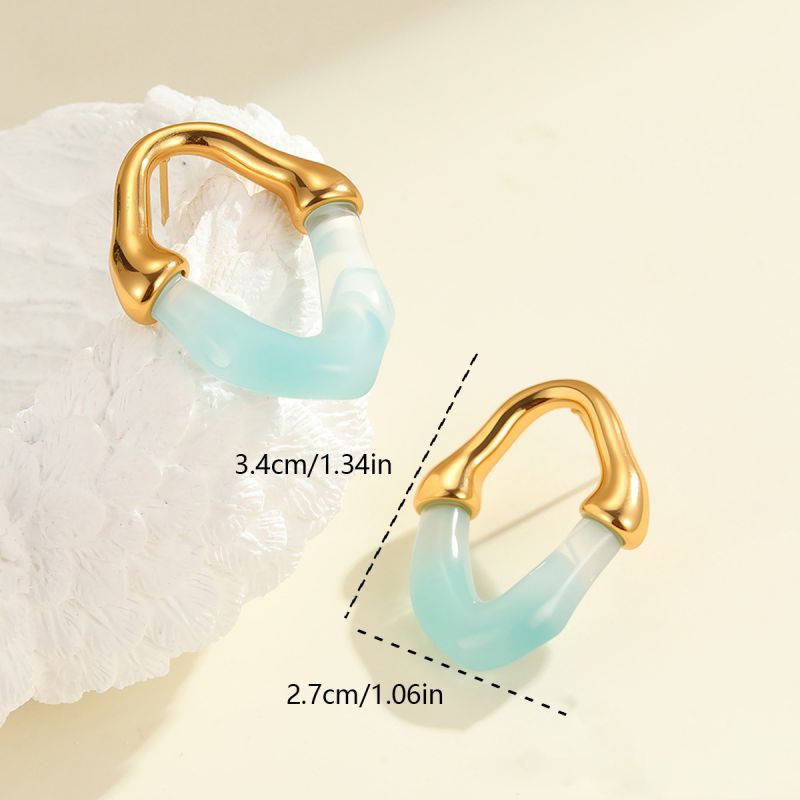 Серьги-кольца Геометрические с акрилом CJR63505 Серьги-кольца Геометрические с акрилом CJR63505