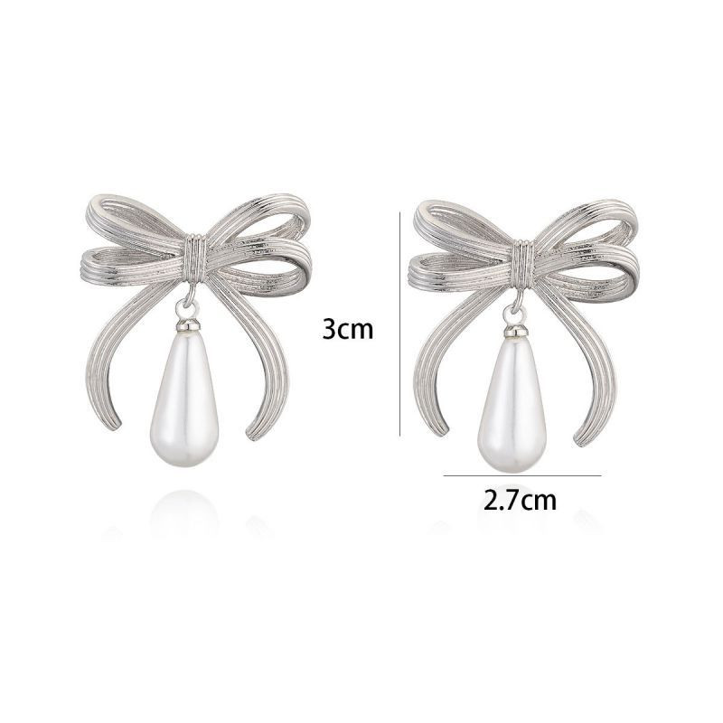 Серьги-банты с жемчужными подвесками CJL20491