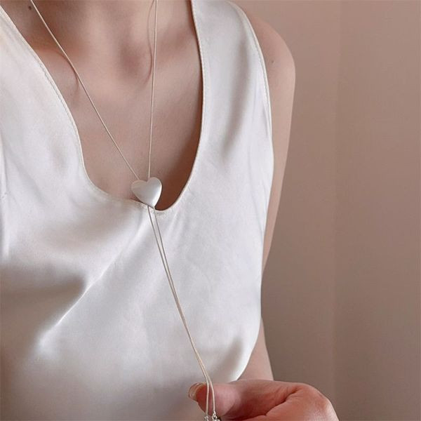 Длинное колье-галстук со скользящим замком и жемчужинами CJL47514