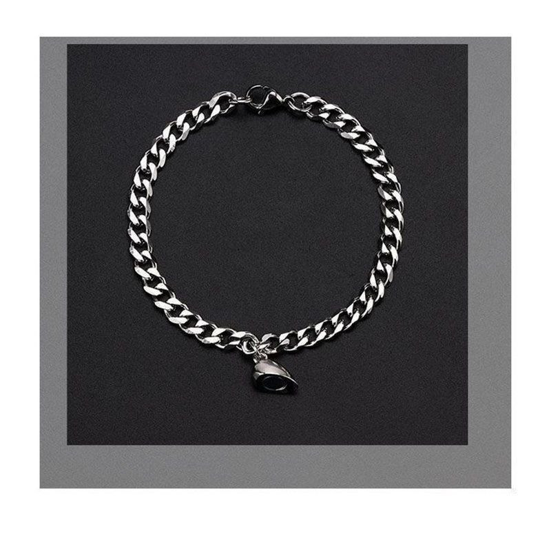 Парные браслеты стальное притяжение с плетением гурмет CJQ68210