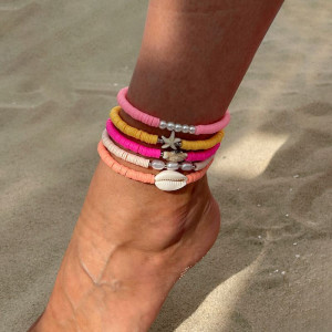 Браслет на ногу многослойный с якорем CJL85655 Браслет на ногу многослойный с якорем CJL85655