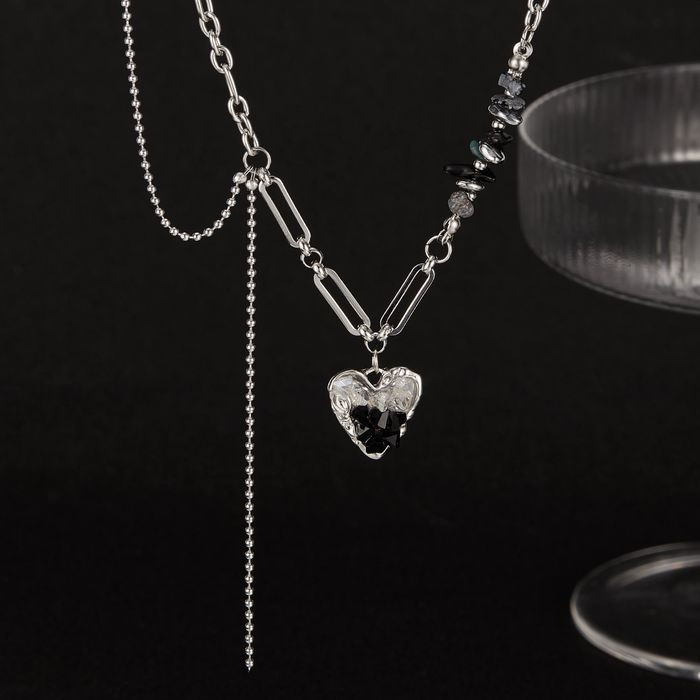 Двойная цепочка с кулоном в стиле готического романтизма J10976CJJ
