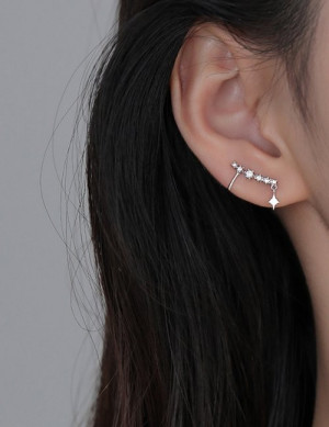 Серьги-клаймберы «Сияющая линия» Z05664