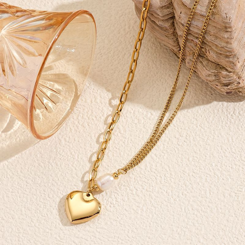 Золотистая цепочка с сердцем CJP40957 Золотистая цепочка с сердцем CJP40957