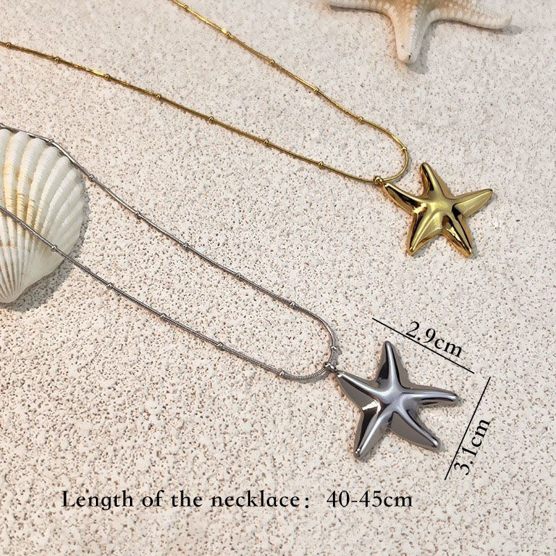 Серебристая цепочка с морской звездой CJP52664